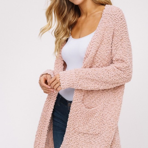 Only One left!! Oversized Blush Cardigan - Picture 2 of 3
